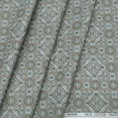 Shirt Fabric Raymond 100% Cotton Printed Colour Light Sea Green