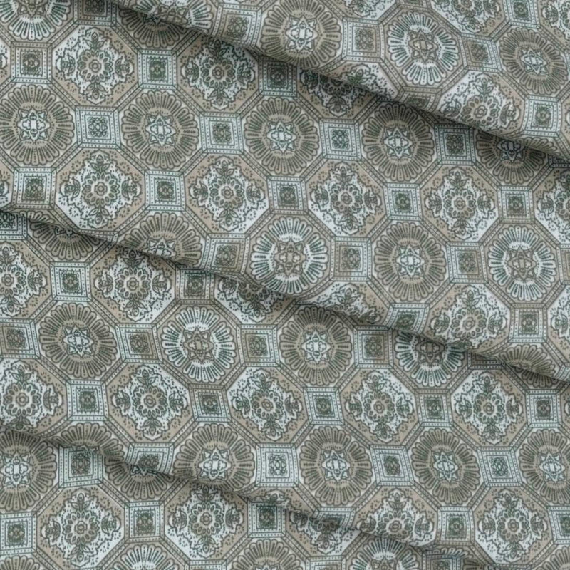 Shirt Fabric Raymond 100% Cotton Printed Colour Light Sea Green