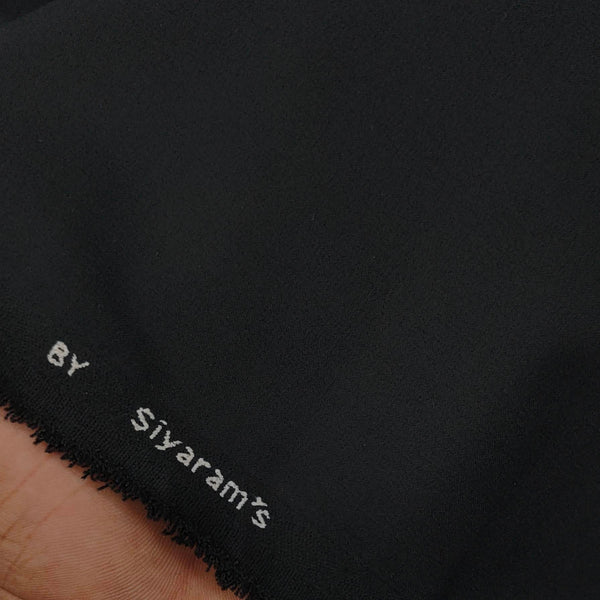 Trouser Faric Siyaram 4Way Lycra Premium Plain Colour Black
