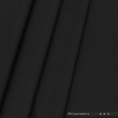 Trouser Faric Siyaram 2Way Lycra Premium Plain Colour Black