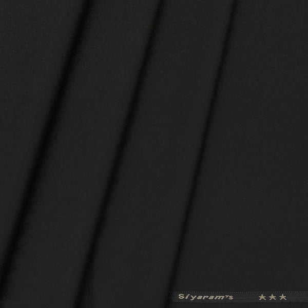 Trouser Faric Siyaram 2Way Lycra Premium Plain Colour Black