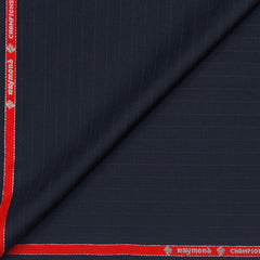 Trouser Fabric Raymond 90s Wool Blended Lining Colour Space Blue