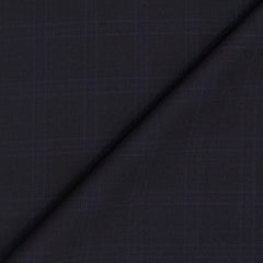 Trouser Fabric Raymond 70s Wool Blended Broad Check Colour Dark Brown
