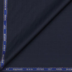 Trouser Fabric Raymond 70s Wool Blended Lining Colour Navy Blue