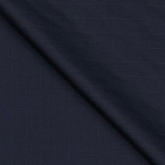 Trouser Fabric Raymond 70s Wool Blended Lining Colour Navy Blue