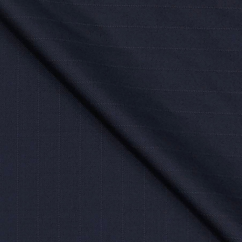 Trouser Fabric Raymond 70s Wool Blended Lining Colour Navy Blue