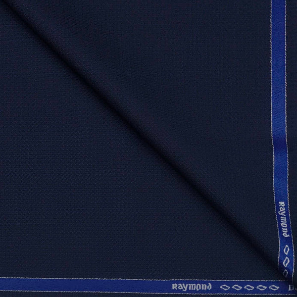 Suiting (1.70 mtr) Trouser Fabric Raymond 70s Count Wool Blended Mild Check Colour Navy Blue