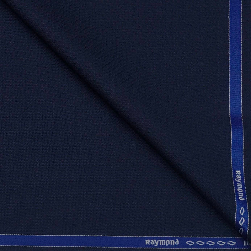 Suiting (1.70 mtr) Trouser Fabric Raymond 70s Count Wool Blended Mild Check Colour Navy Blue