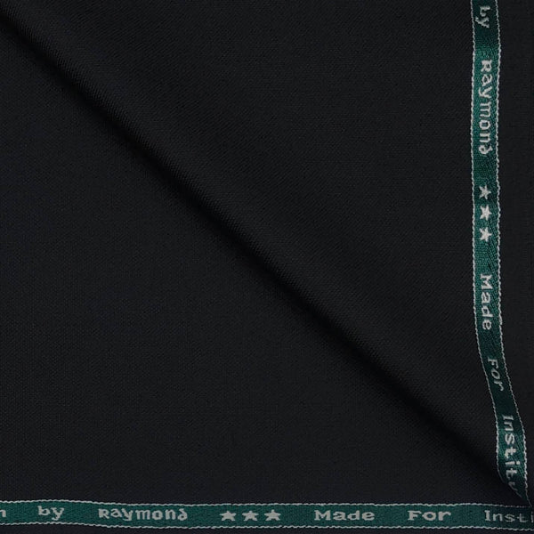 Suiting (1.60 mtr) Trouser Fabric Raymond Matti Poly Viscose Plain Colour Black