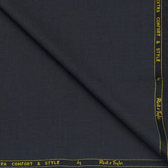 Suiting (1.80 mtr) Trouser Fabric Reid N Taylor Super 100s Wool blended Self Slub Colour Steel Grey