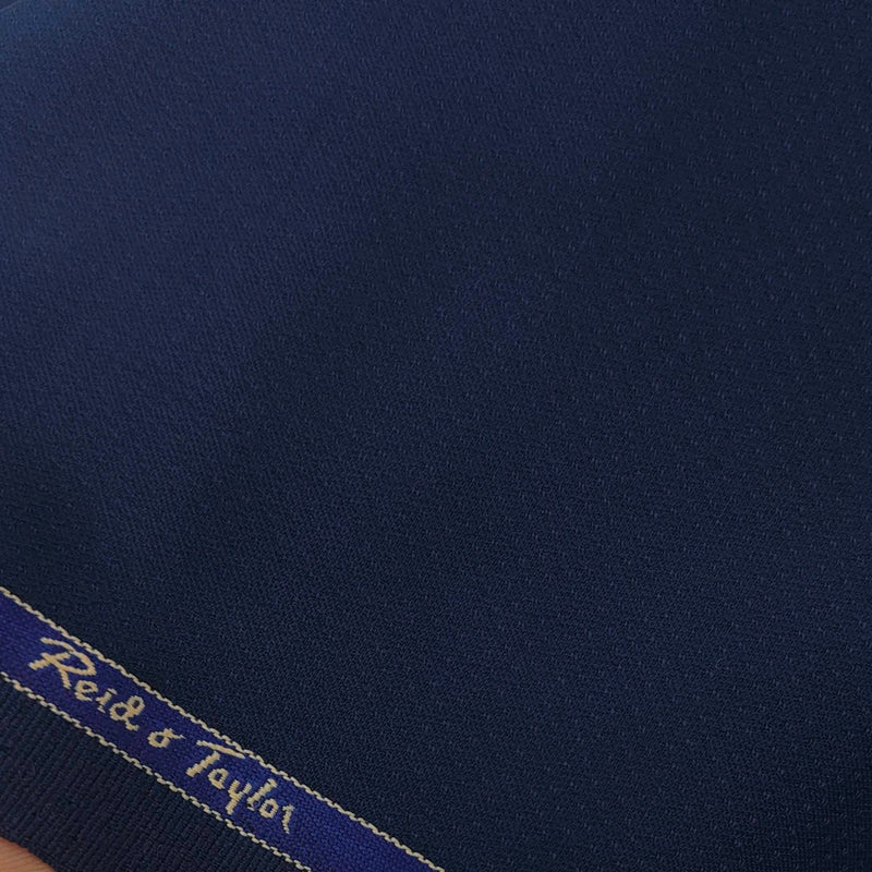 Suiting (1.80 mtr) Trouser Fabric Reid N Taylor Super 100s Wool blended Dotted Colour Azure Blue