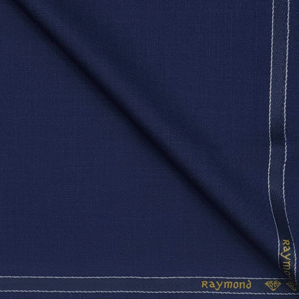 Suiting (1.65 mtr) Trouser Fabric Raymond Poly Viscose Self Slub Colour Blue