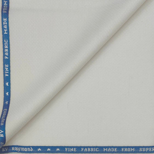 Suiting (1.65 mtr) Trouser Fabric Raymond 90s Wool blended Dotted Colour Cream
