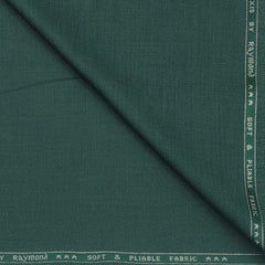 Suit Fabric Raymond Poly Viscose Self Slub Color Green
