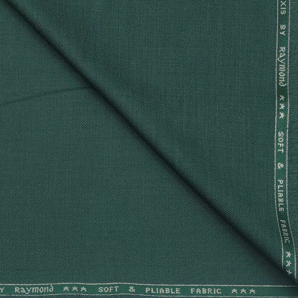 Suit Fabric Raymond Poly Viscose Self Slub Color Green