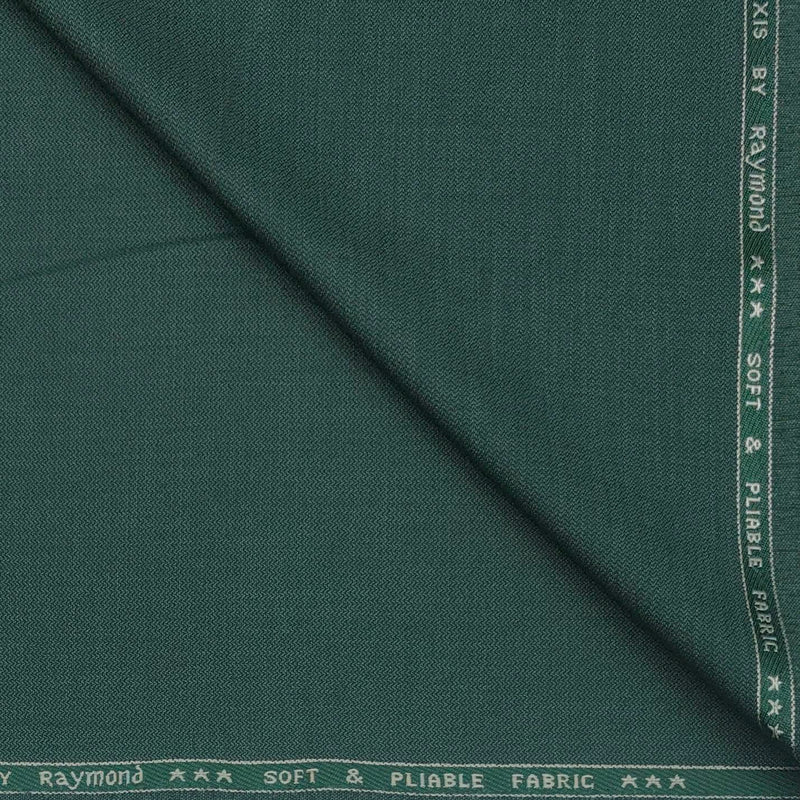 Suit Fabric Raymond Poly Viscose Self Slub Color Green