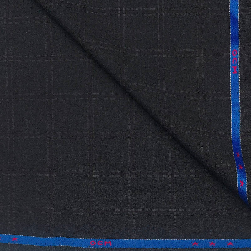 Suiting (1.75 mtr) Trouser Fabric Ocm Poly Viscose Broad Check Colour Brown