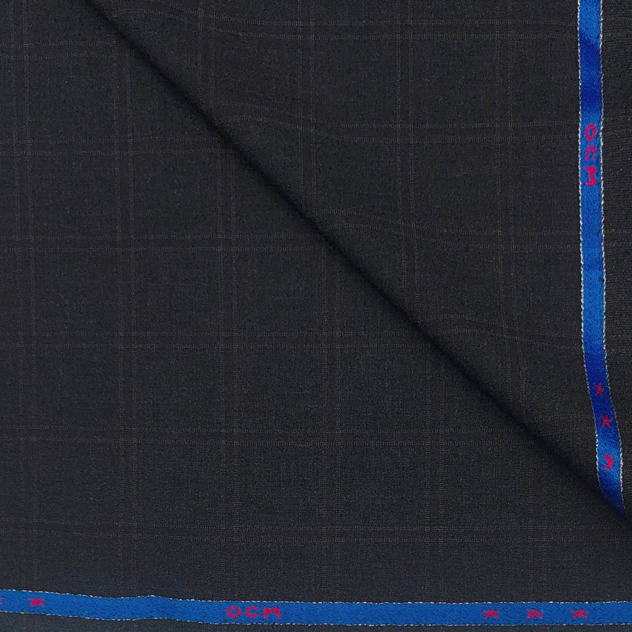 Suiting (1.75 mtr) Trouser Fabric Ocm Poly Viscose Broad Check Colour Brown