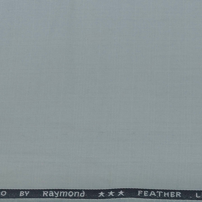 Suiting (1.70 mtr) Trouser Fabric Raymond T/R Poly Viscose Mild Check Colour Light Blue