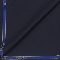 Suiting (1.60 Mtr) Reid N Taylor Super 100s Count Wool blended Dotted Colour Midnight Blue