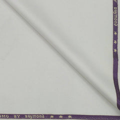 Suiting (1.70 mtr) Trouser Fabric Raymond Poly Viscose Plain Colour Off White