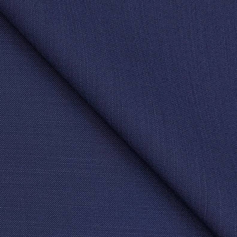 Trouser Fabric Rayond Poly Viscose Slub Plain Colour Blue