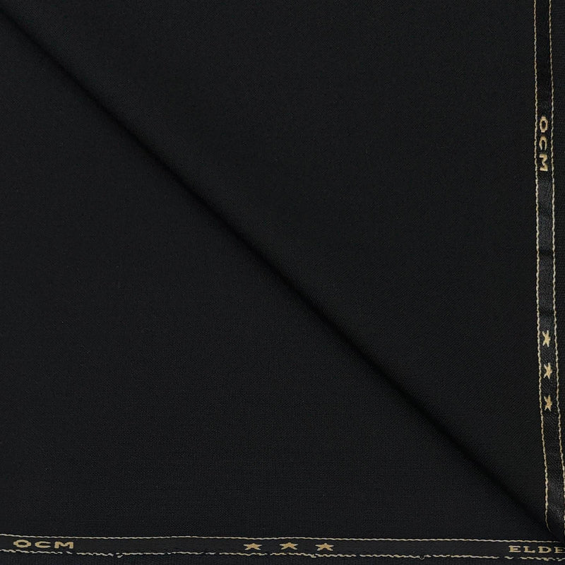 Suiting(1.90 mtr) OCM Matti Poly Viscose Plain Color Black