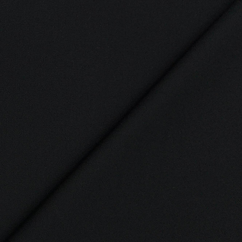 Suiting(1.90 mtr) OCM Matti Poly Viscose Plain Color Black