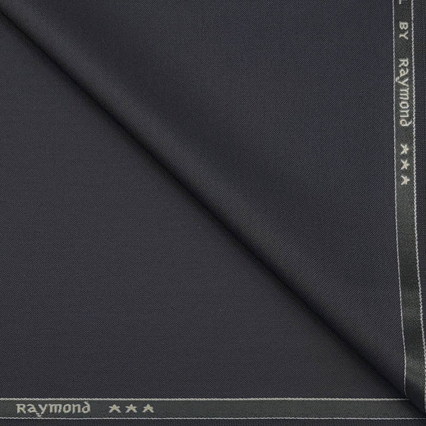 Trouser Fabric Raymond Poly Viscose Plain Colour Steel Grey