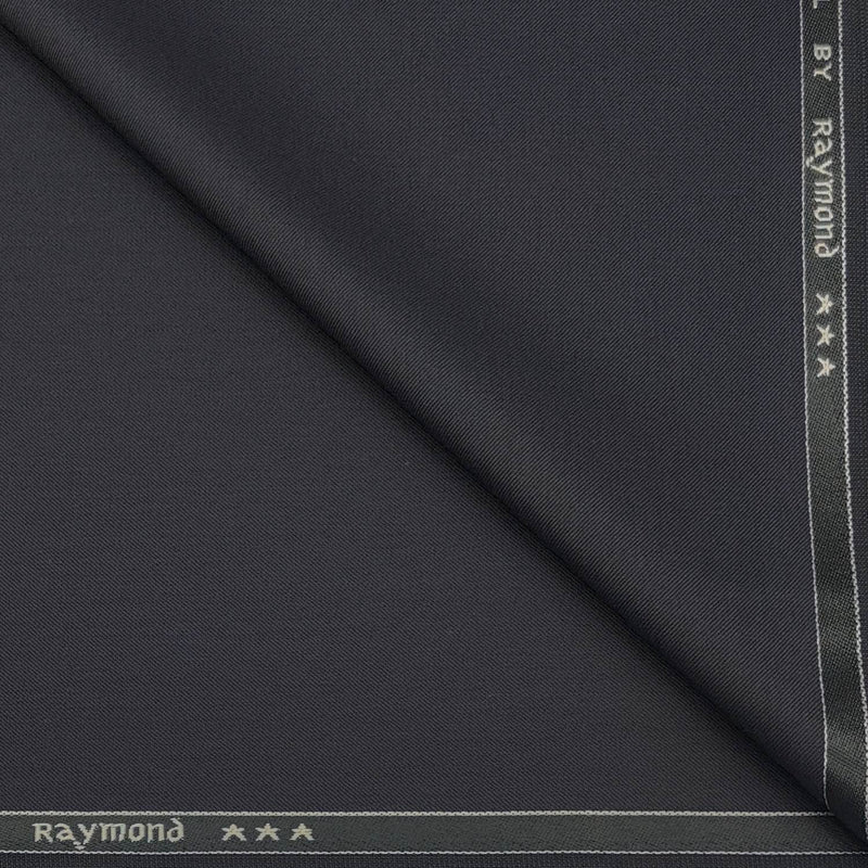 Trouser Fabric Raymond Poly Viscose Plain Colour Steel Grey
