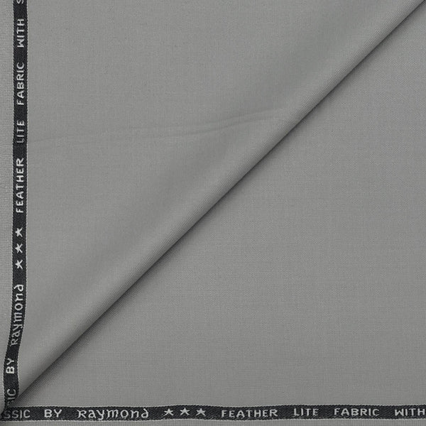 Trouser Fabric Raymond Poly Viscose Plain Colour Silver Chalic