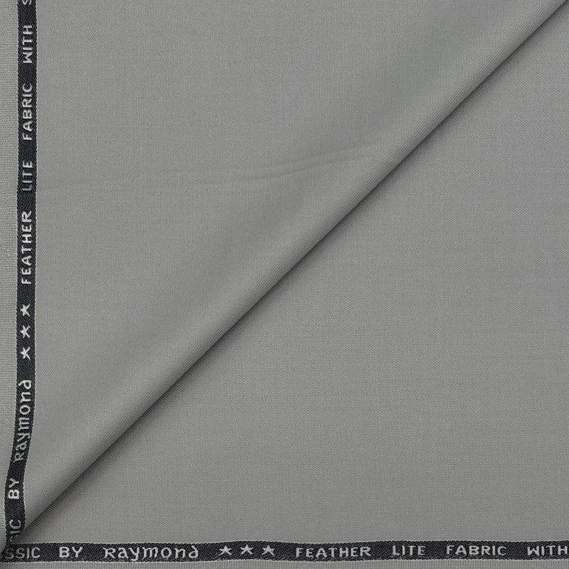 Trouser Fabric Raymond Poly Viscose Plain Colour Silver Chalic
