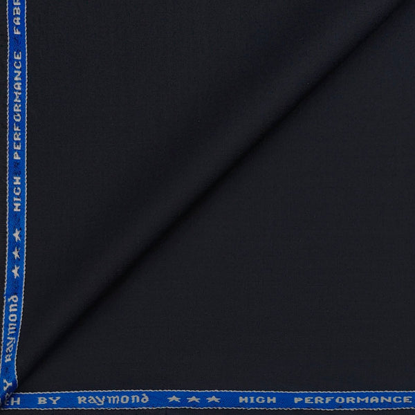 Trouser Fabric Raymond Wool Blended Slub Colour Crow Black