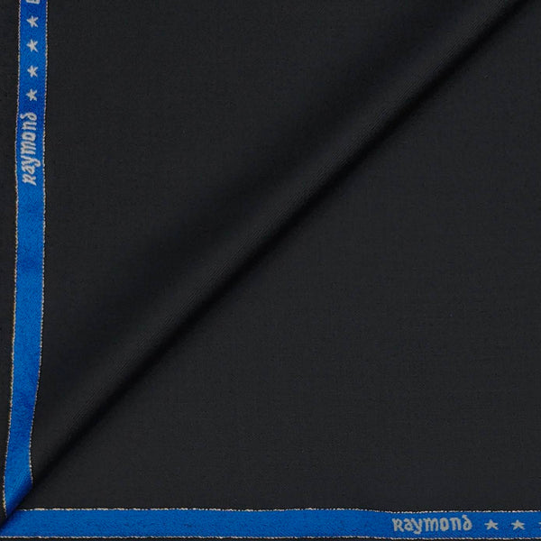 Trouser Fabric Raymond Wool Blended Plain Colour Black