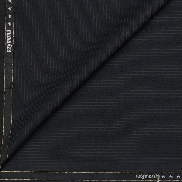 Suit Fabric Raymond Super Fine Wool Blended Small Lining Color Black