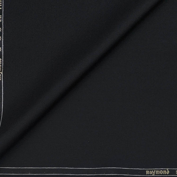 Suit Fabric Raymond Super Fine Wool Blended Plain Color Black