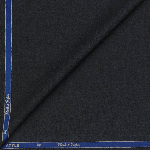 Suit Fabric Reid N Taylor Super 100s Count Wool Blended Self Texture Color Dark Grey