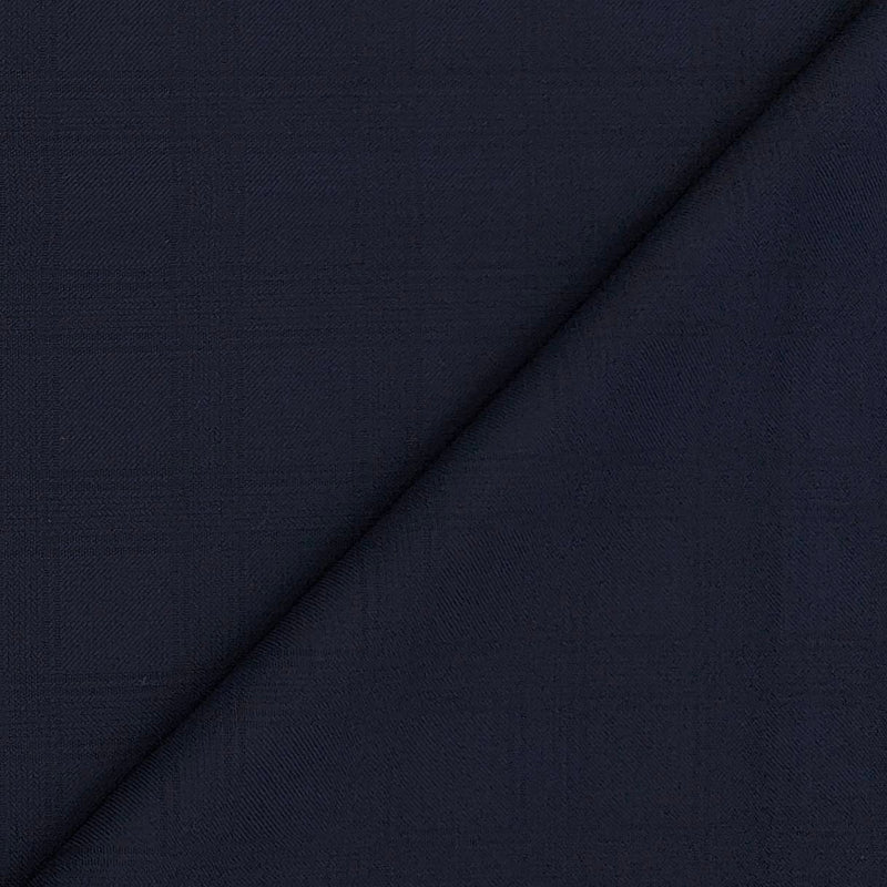 Suit Fabric Reid N Taylor Super 100s Count Wool Blended Broad Check Color Space Blue