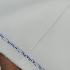 Blazer Fabric Birla Century Thick 100% Cotton Plain Colour White