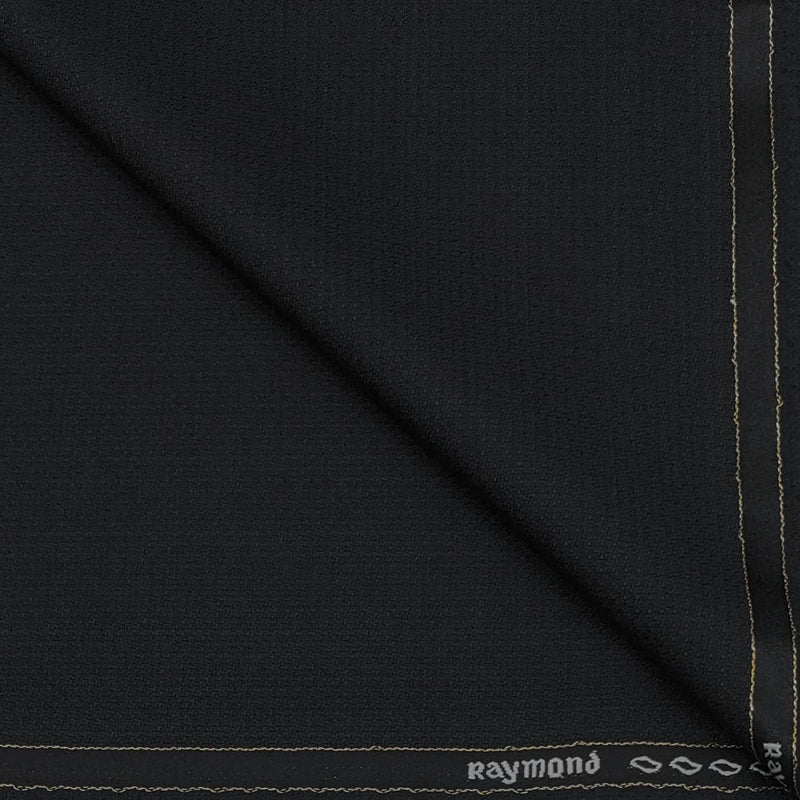 Suit Fabric Raymond Super 70s Count  Wool Blended Dobby Color Black