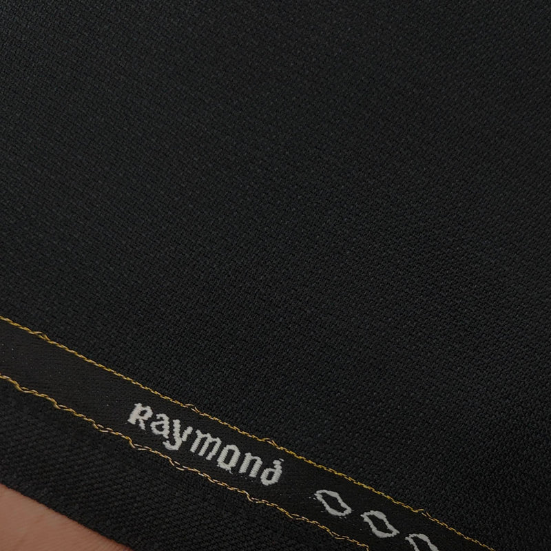 Suit Fabric Raymond Super 70s Count  Wool Blended Dobby Color Black