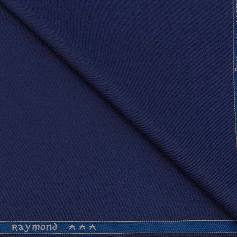 Koti Fabric Raymond Poly viscose Plain Colour Blue