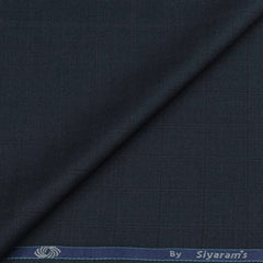 Koti Fabric Siyaram Poly Viscose Check Colour Bluish Grey