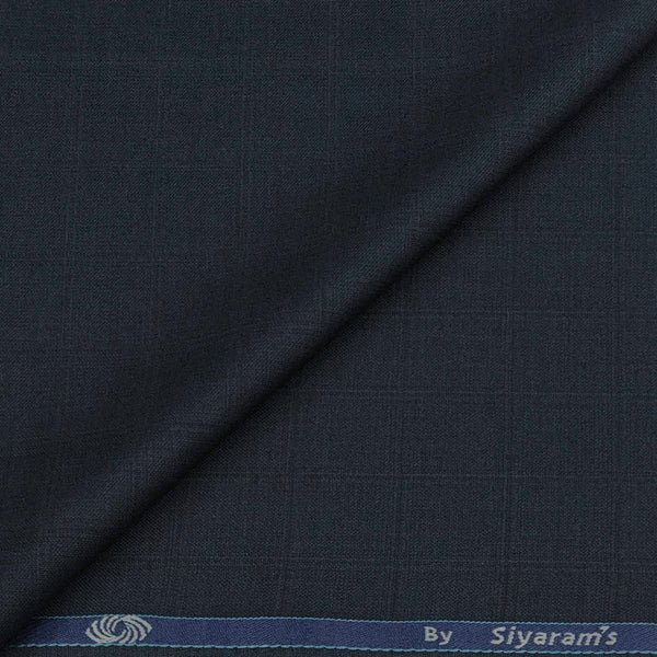 Koti Fabric Siyaram Poly Viscose Check Colour Bluish Grey