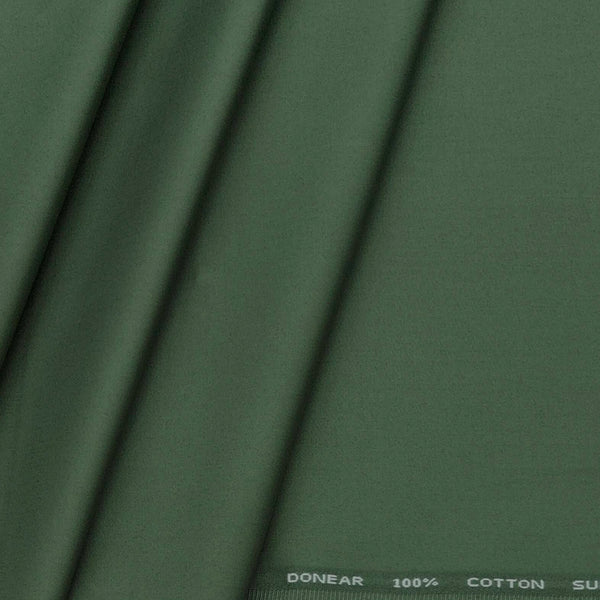 Trouser Fabric Donear Pure Cotton Plain Colour Amazon Green