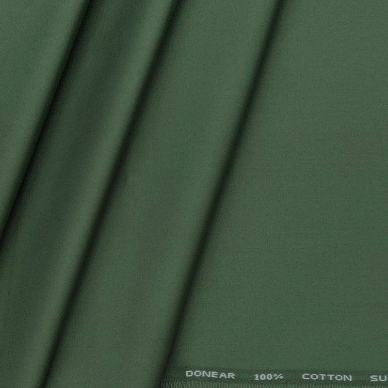 Trouser Fabric Donear Pure Cotton Plain Colour Amazon Green