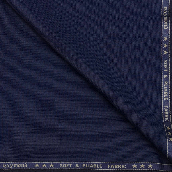 Trouser Fabric Raymond Poly Viscose Self Texture Colour Indigo Blue