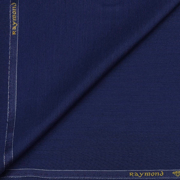 Trouser Fabric Raymond Poly Viscose Self Texture Colour Cobalt Blue