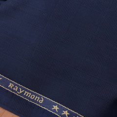 Trouser Fabric Raymond Poly Viscose Mild Check Colour Dark Blue