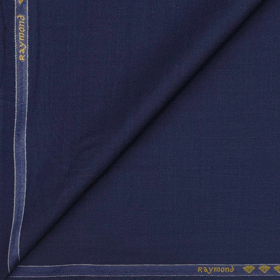 Trouser Fabric Raymond Poly Viscose Self Slub Colour Indigo Blue